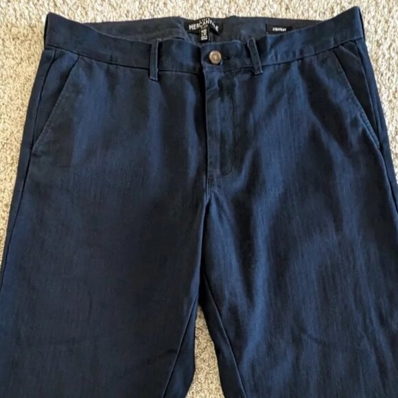 J. Crew Mercantile Flex Navy Blue Chino Pants 34x32 Pants Straight Leg - Picture 2 of 4